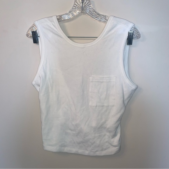 T Alexander Wang Cotton Jersey Twist Back White Tank Top M - Picture 7 of 13